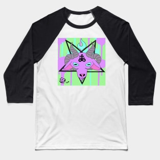 Pastel Goth SataniGoat V 2 Baseball T-Shirt